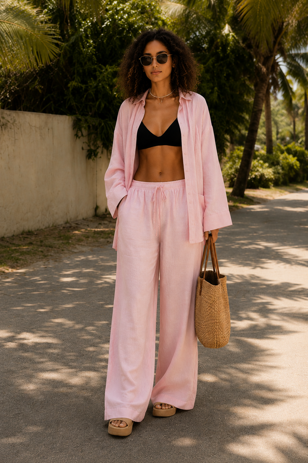 Ensemble Linna - Pantalon & Chemise en Lin